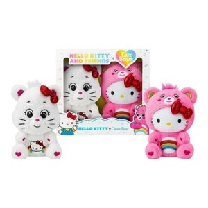Hello Kitty x Care Bears Plush Set - Hello Kitty and Cheer Bear